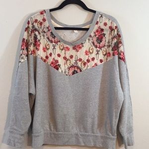 Free People Women Knitted Loose Top- Gray- Size S